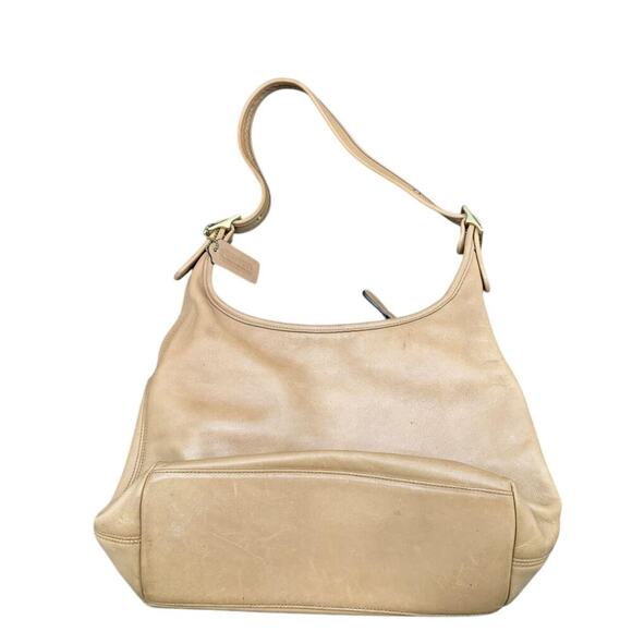 Vintage Coach C30-9058 Glove-Tanned Natural Tan Leather Shoulder Bag - Picture 2 of 5